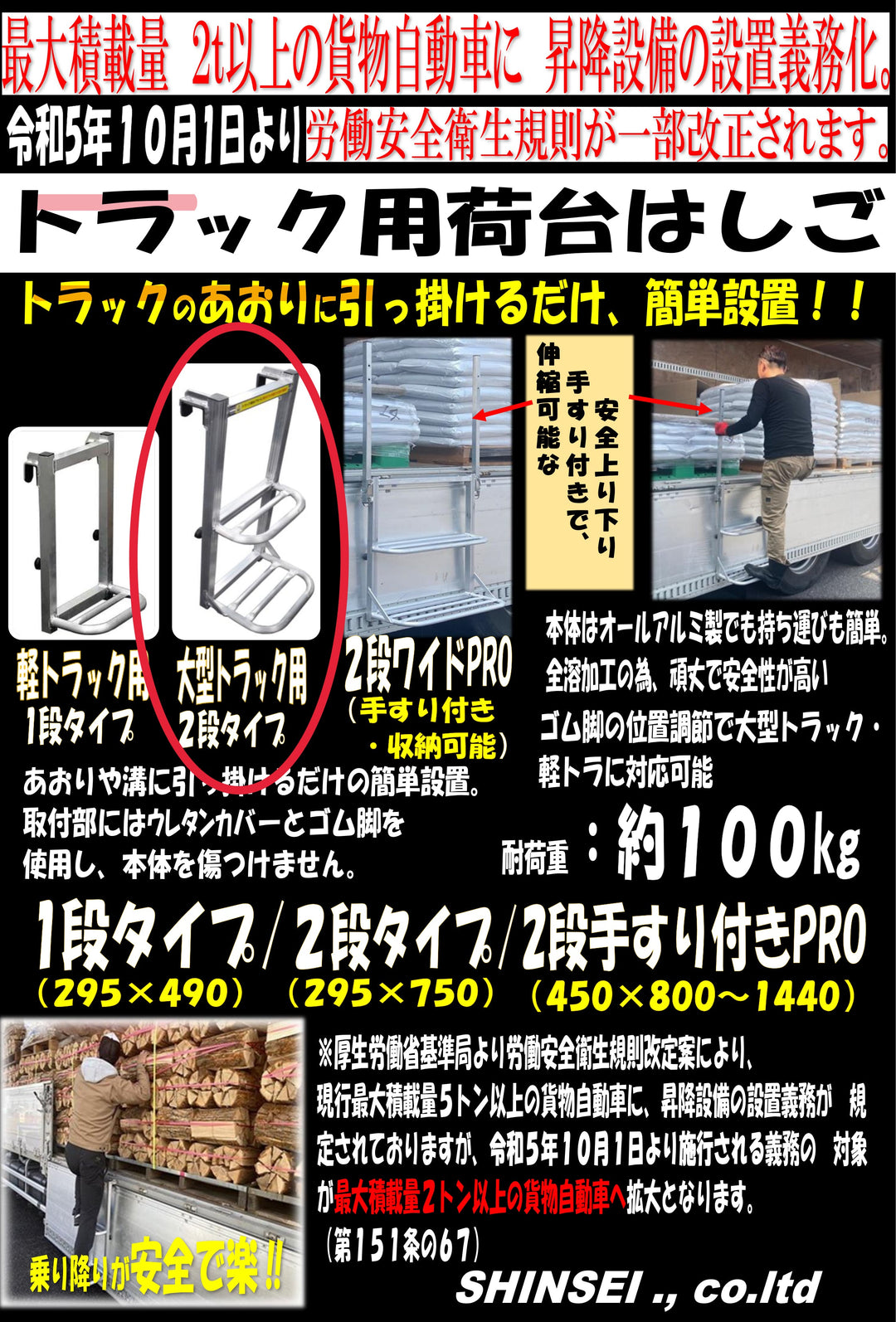 トラック用荷台はしごの義務化について - MisakaZoo