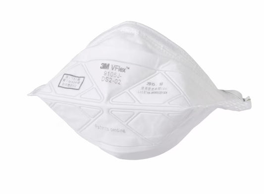 「レギュラーサイズ|排気弁なし|1ケースで10小箱入」 3M Japan|スリーエム ジャパン VFlex防じんマスク 9105J-DS2 日本国家検定合格品DS2-粒子捕集効率95%以上 1ケース(200枚入)