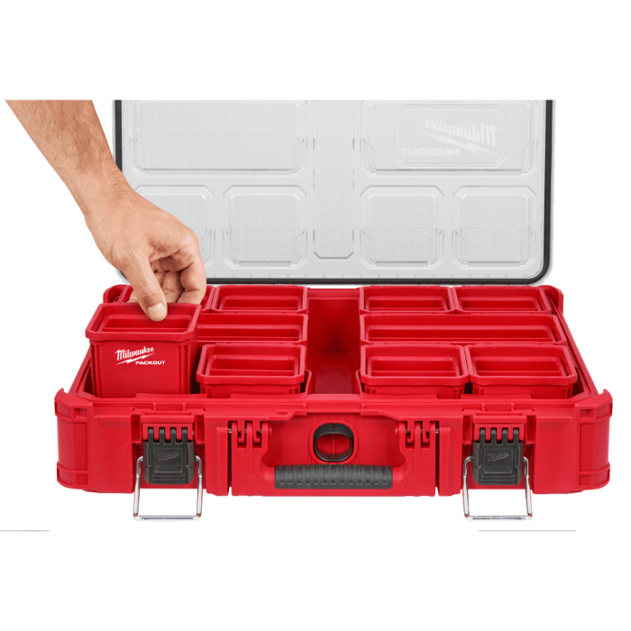 「PackOut」 Milwaukee Tool | ミルウォーキーツール PACKOUT™ 小物収納(102mm x 102mm) 2個セット 48 - 22 - 8062 - MisakaZoo