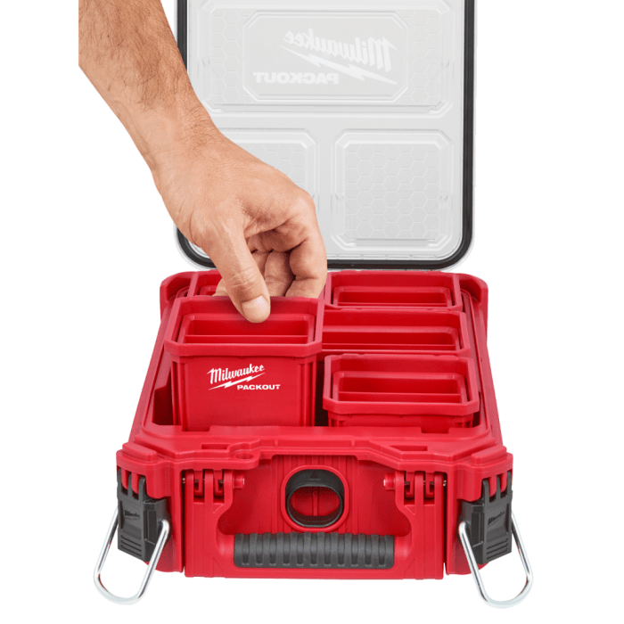 「PackOut」 Milwaukee Tool | ミルウォーキーツール PACKOUT™ 小物収納(102mm x 102mm) 2個セット 48 - 22 - 8062 - MisakaZoo