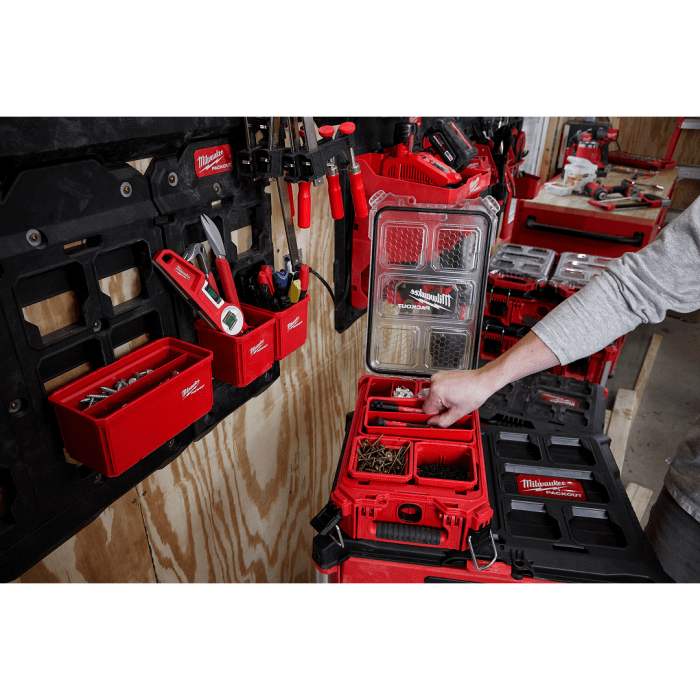 「PackOut」 Milwaukee Tool | ミルウォーキーツール PACKOUT™ 小物収納(203mm x 102mm) 2個セット 48 - 22 - 8063 - MisakaZoo