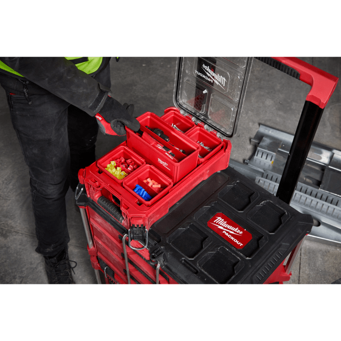 「PackOut」 Milwaukee Tool | ミルウォーキーツール PACKOUT™ 小物収納(203mm x 102mm) 2個セット 48 - 22 - 8063 - MisakaZoo
