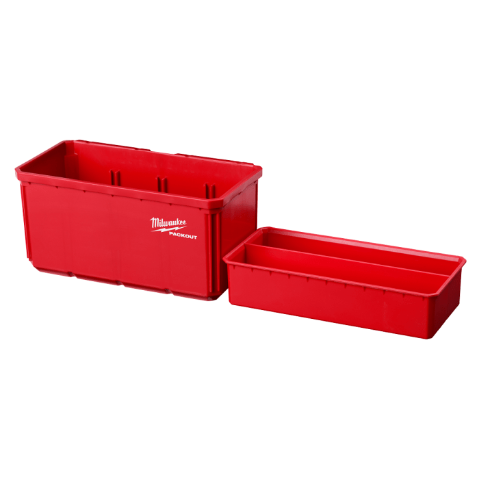 「PackOut」 Milwaukee Tool | ミルウォーキーツール PACKOUT™ 小物収納(203mm x 102mm) 2個セット 48 - 22 - 8063 - MisakaZoo