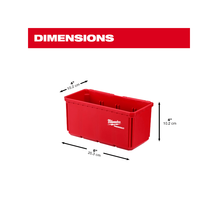 「PackOut」 Milwaukee Tool | ミルウォーキーツール PACKOUT™ 小物収納(203mm x 102mm) 2個セット 48 - 22 - 8063 - MisakaZoo