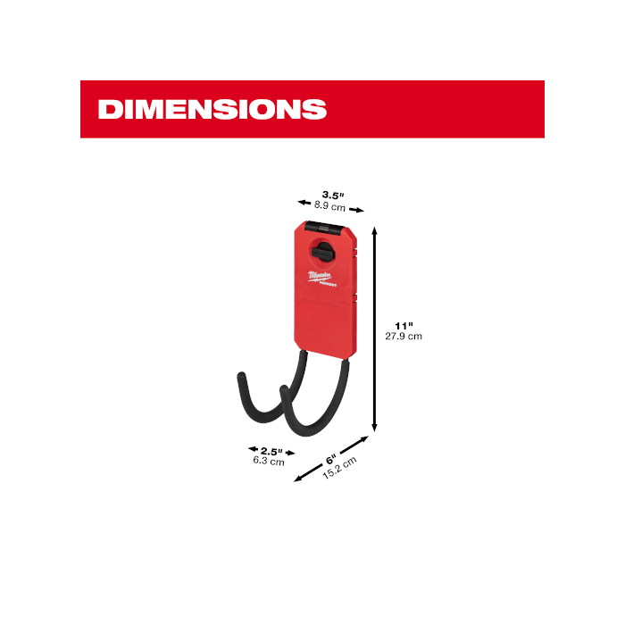 「PackOut」 Milwaukee Tool | ミルウォーキーツール PACKOUT™ ユーティリティフック 湾曲タイプ 48 - 22 - 8331 - MisakaZoo