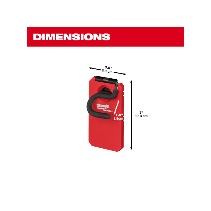 「PackOut」 Milwaukee Tool | ミルウォーキーツール PACKOUT™ ラージフック S型 48 - 22 - 8333 - MisakaZoo