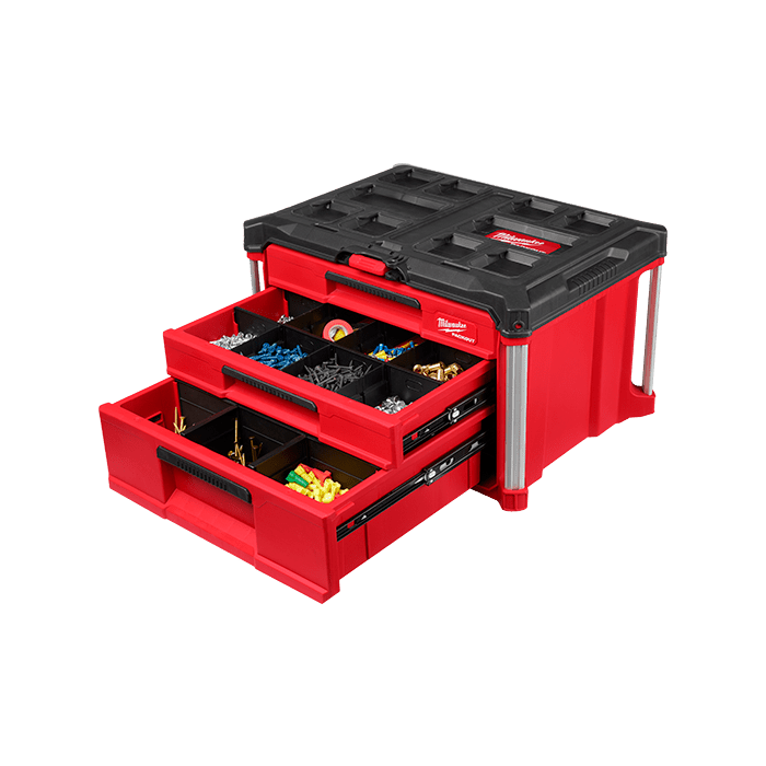 「PackOut」 Milwaukee Tool |ミルウォーキーツール パックアウト マルチサイズ引き出し収納 3段 48 - 22 - 8447 - MisakaZoo