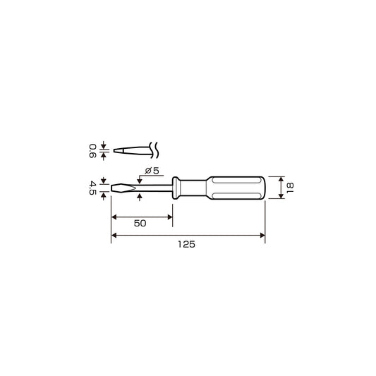 アネックス(Anex) 1250 プラスチック柄マイナスドライバー - MisakaZoo