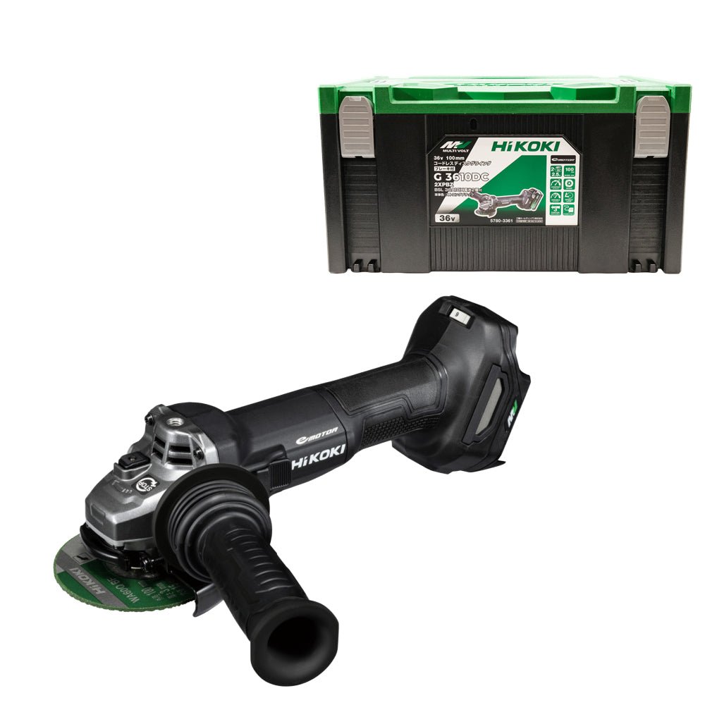 「スライドスイッチ|本体とシステムケース3」 HiKoki|ハイコーキ 36V 100mm充電式ディスクグラインダー(ブレーキ付) G3610DC(NN) 本体+システムケース3付 セットバラシ品(箱なし) - MisakaZoo