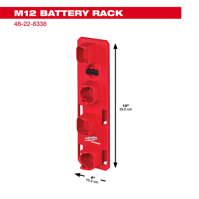 「PackOut」 Milwaukee Tool | ミルウォーキーツール PACKOUT™ M12 バッテリーホルダー 48 - 22 - 8338 - MisakaZoo