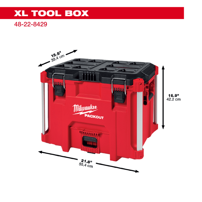 「PackOut」 Milwaukee Tool |ミルウォーキーツール パックアウト ツールボックス (XLサイズ) 48 - 22 - 8429 - MisakaZoo