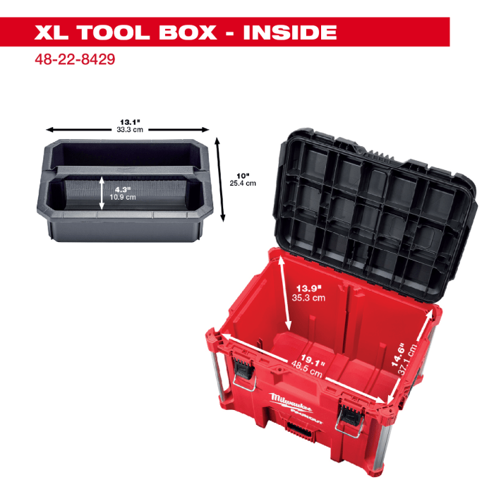 「PackOut」 Milwaukee Tool |ミルウォーキーツール パックアウト ツールボックス (XLサイズ) 48 - 22 - 8429 - MisakaZoo