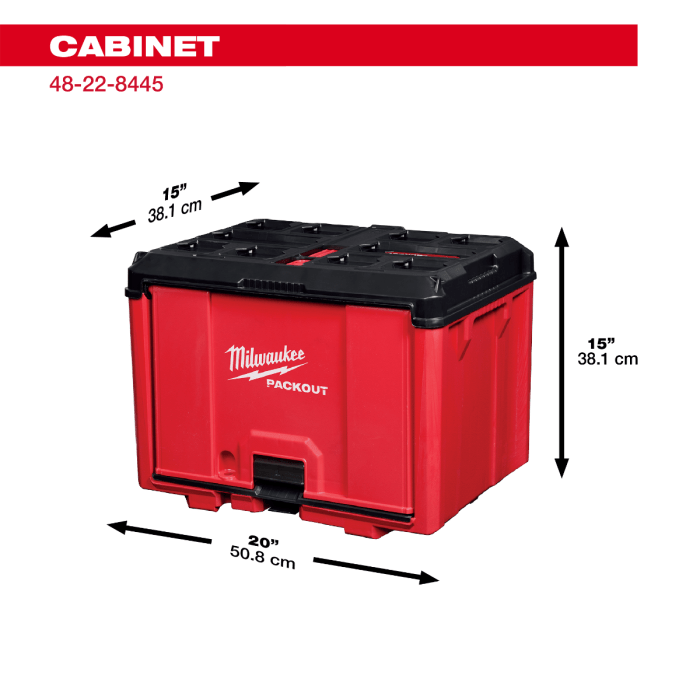 「PackOut」 Milwaukee Tool |ミルウォーキーツール パックアウト キャビネット 48 - 22 - 8445 - MisakaZoo