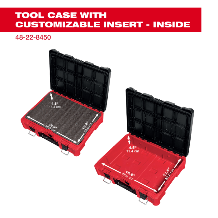 「PackOut」 Milwaukee Tool |ミルウォーキーツール PACKOUT ツールボックス (Mサイズ・ フォーム入り)48 - 22 - 8450 - MisakaZoo