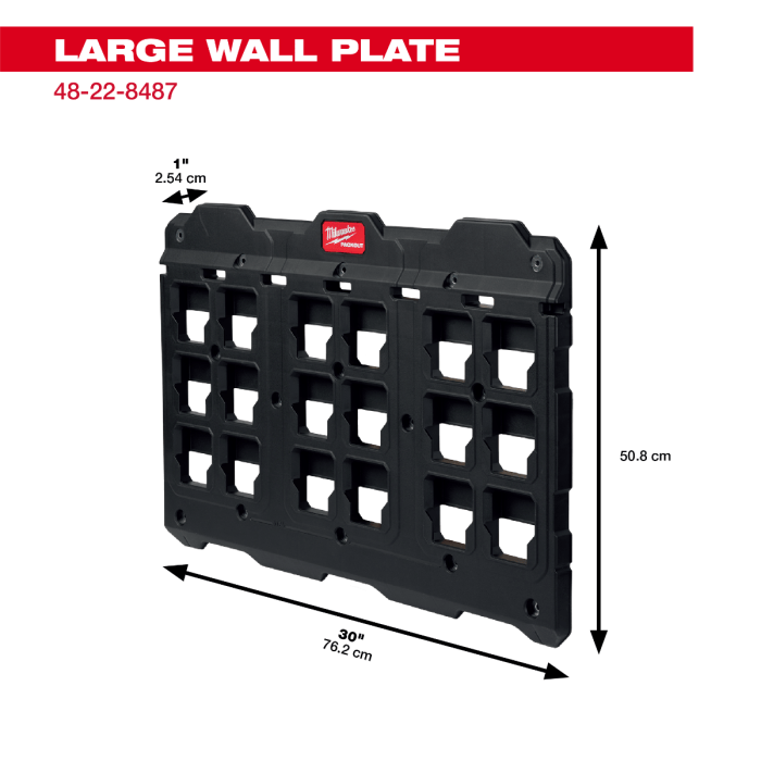 「PackOut」 Milwaukee Tool | ミルウォーキーツール PACKOUT™ ウォールマウンティングプレート(L)48 - 22 - 8487 - MisakaZoo