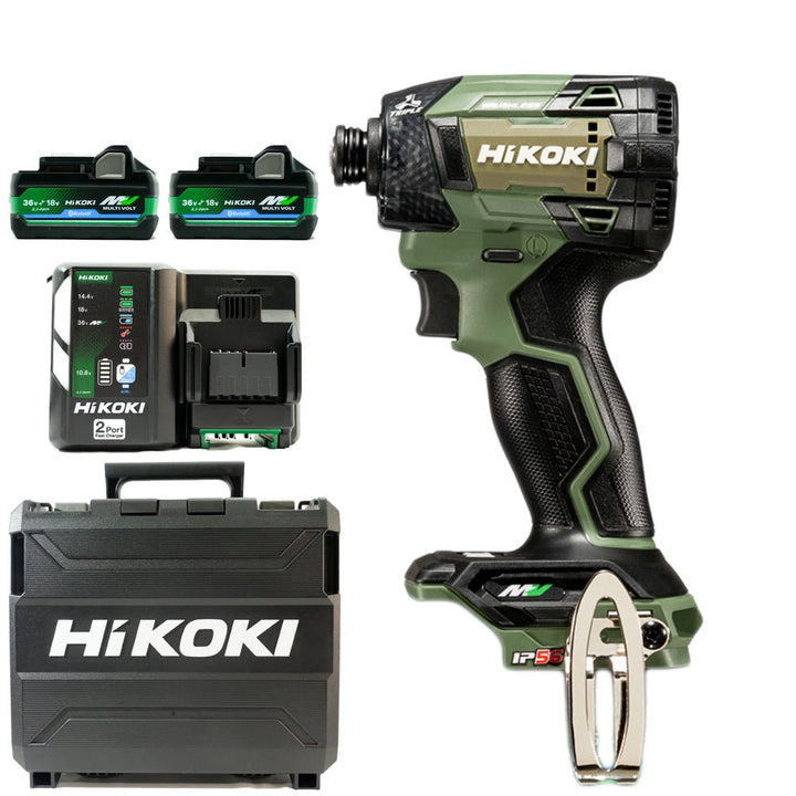 「フルセット品」 Hikoki(ハイコーキ) 充電式インパクトドライバ WH36DD セット内容:本体+収納ケース+充電器1台(UC18YDML)+BlueTooth電池2台(BSL36A18BX) - MisakaZoo