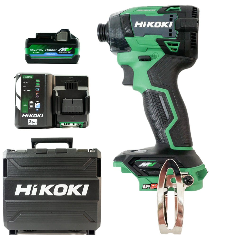 「電池1台セット品」 Hikoki(ハイコーキ) 充電式インパクトドライバ WH36DD セット内容(セットバラシ品 - OpenBox):本体+収納ケース+充電器1台(UC18YDML)+BlueTooth電池1台(BSL36A18BX) - MisakaZoo