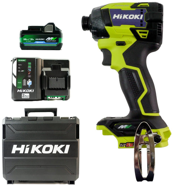 「電池1台セット品」 Hikoki(ハイコーキ) 充電式インパクトドライバ WH36DD セット内容(セットバラシ品 - OpenBox):本体+収納ケース+充電器1台(UC18YDML)+BlueTooth電池1台(BSL36A18BX) - MisakaZoo