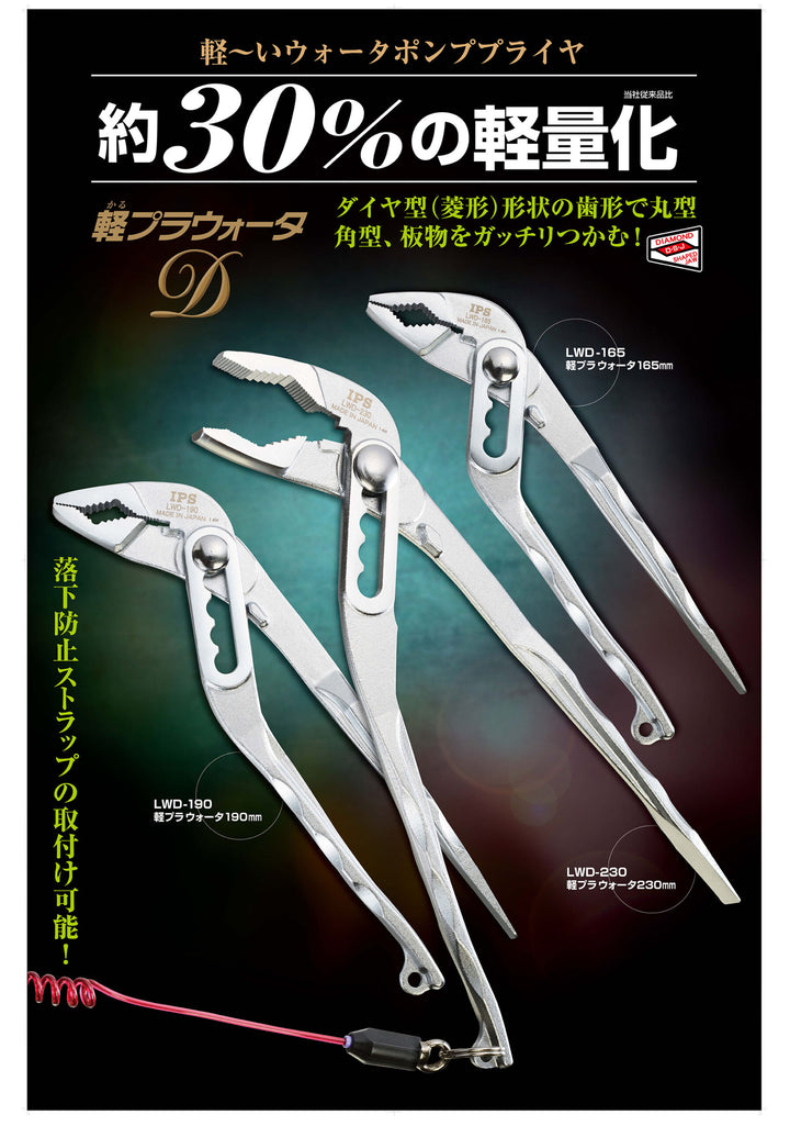 IPS PLIERS 軽プラ ウォータD 190mm LWD-190 画像5