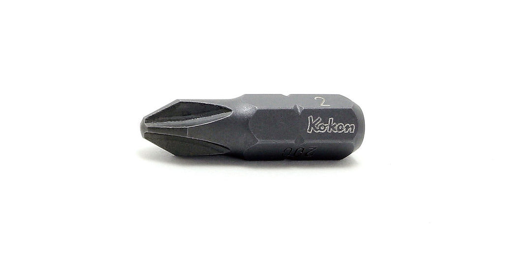 [108P.25-2] Ko-ken(コーケン) 1/4"(6.35mm)H プラスビット 全長25mm No.2 単品1本 - MisakaZoo