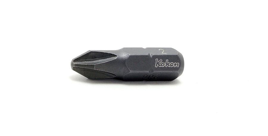 [108P.25-3] Ko-ken(コーケン) 1/4"(6.35mm)H プラスビット 全長25mm No.3 単品1本 - MisakaZoo