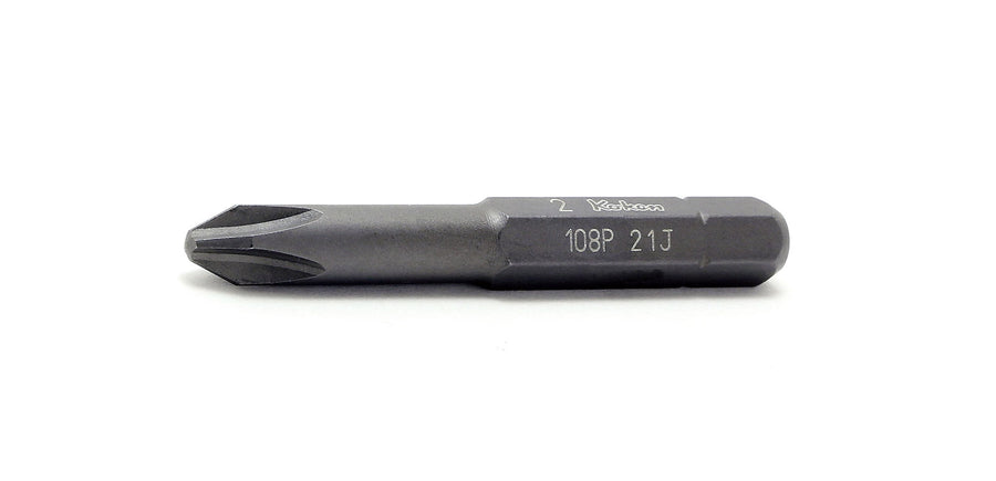 [108P.50-1] Ko-ken(コーケン) 1/4"(6.35mm)H プラスビット 全長50mm No.1 単品1本 - MisakaZoo