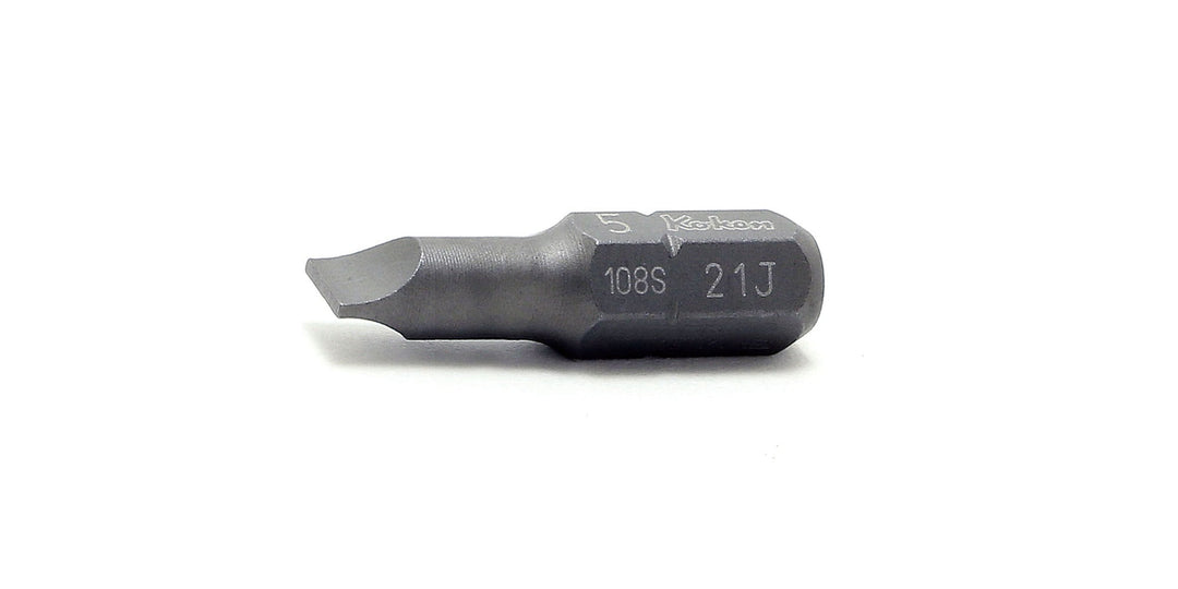 [108S.25-3] Ko-ken(コーケン) 1/4"(6.35mm)H マイナスビット 全長25mm 0.5x3 単品1本 - MisakaZoo