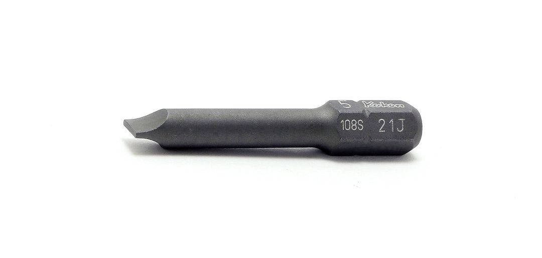 [108S.39-4.5] Ko-ken(コーケン) 1/4"(6.35mm)H マイナスビット 全長39mm 0.6x4.5 単品1本 - MisakaZoo