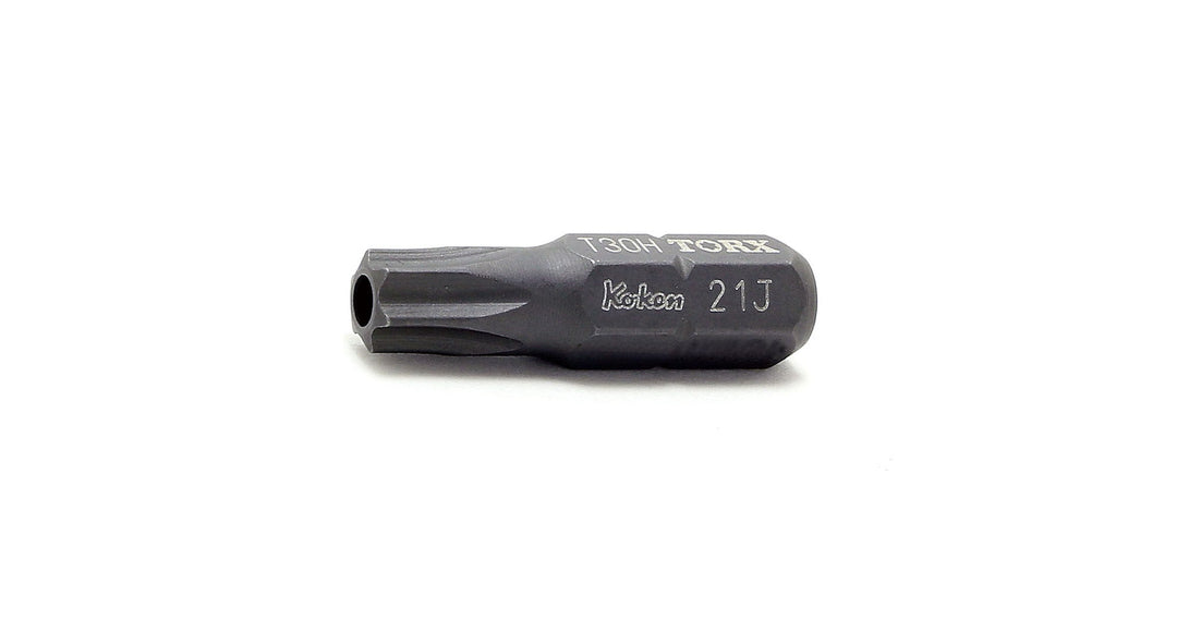 [108T.25-T9H] Ko-ken(コーケン) 1/4"(6.35mm)H イジリ止めトルクスビット 全長25mm T9H 単品1本 - MisakaZoo