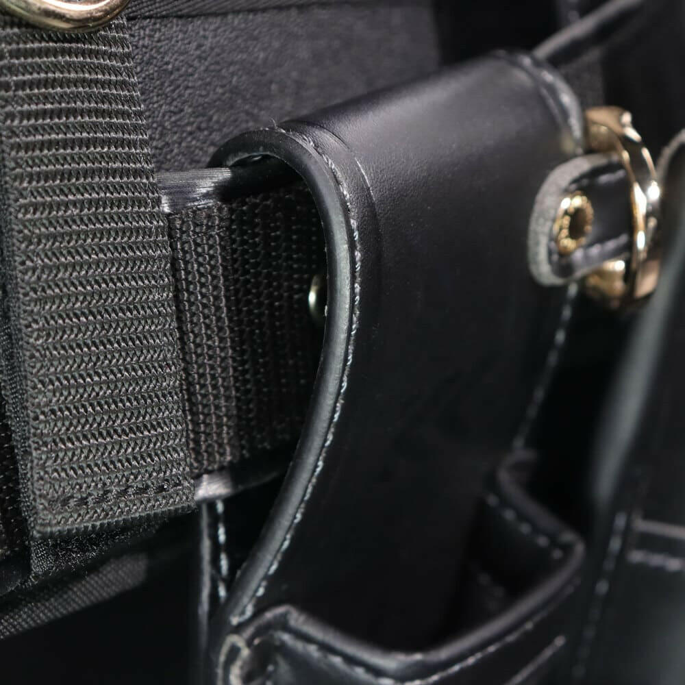 [AH-72BG] KUROKIN 黒金(Black & Gold) ドライバーペンチホルダー2段 LIGHT PU LEATHER SERIES 単品1個