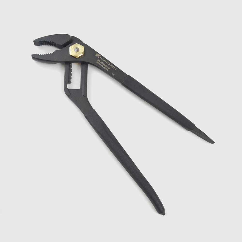 [110-250SD-BG] KUROKIN 黒金(Black & Gold) ウォーターポンププライヤー（バネ付・ドライバー付） 単品1丁 - MisakaZoo