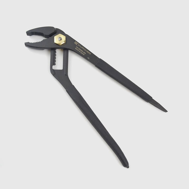 [110-250SD-BG] KUROKIN 黒金(Black & Gold) ウォーターポンププライヤー（バネ付・ドライバー付） 単品1丁 - MisakaZoo