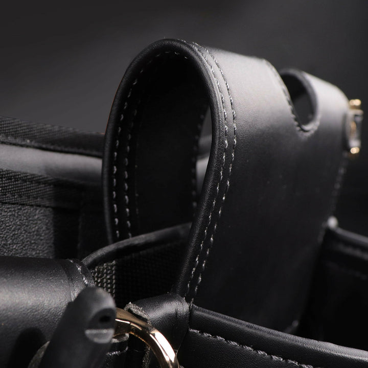 [AB-22BG] KUROKIN 黒金(Black & Gold) 腰袋2段 LIGHT PU LEATHER SERIES 単品1個