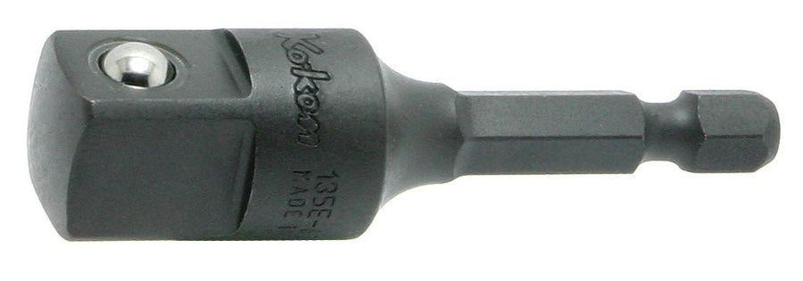 [135E-60B] Ko-ken(コーケン) 1/4"(6.35mm)H アダプター 全長60mm 凸1/2"(12.7mm)SQ. 単品1個 - MisakaZoo