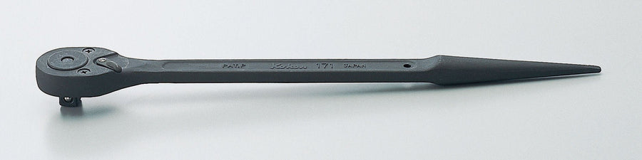 [171SB-1/2] Ko-ken(コーケン) 1/2"(12.7mm)SQ. プッシュボタン式シノ付きラチェット(ショート) 全長250mm 単品1個 - MisakaZoo