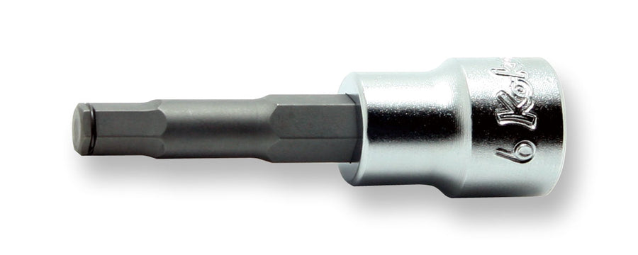 [3015M.100-6] Ko-ken(コーケン) 3/8"(9.5mm)SQ. ヘックスビットソケット(グリップリング付) 全長100mm 6mm 単品1本 - MisakaZoo