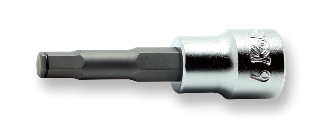 [3015M.100-5] Ko-ken(コーケン) 3/8"(9.5mm)SQ. ヘックスビットソケット(グリップリング付) 全長100mm 5mm 単品1本 - MisakaZoo