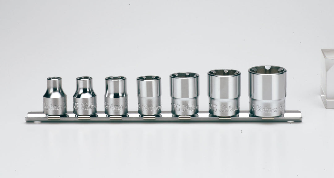 [RS3400LH/7] Ko-ken(コーケン) 3/8"(9.5mm)SQ. LHSソケットレールセット 7ヶ組 セット品7個 - MisakaZoo