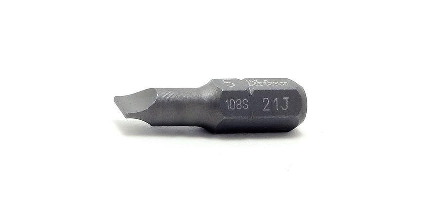 [108S.25-8] Ko-ken(コーケン) 1/4"(6.35mm)H マイナスビット 全長25mm 1.2x8 単品1本 - MisakaZoo