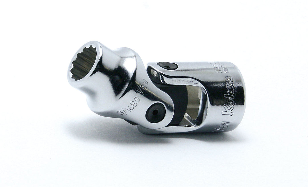 [3445W-5/16] Ko-ken(コーケン) 3/8"(9.5mm)SQ. 12角ユニバーサルBSWソケット(英国規格ソケット) W5/16" 単品1本 - MisakaZoo