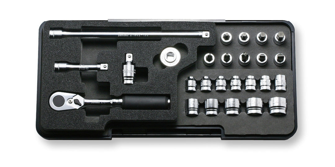 [P2285Z(G72)] Ko-ken Z-EAL(コーケン ジール) 1/4"(6.35mm)SQ. ソケットセット 26ヶ組 セット品26個 - MisakaZoo