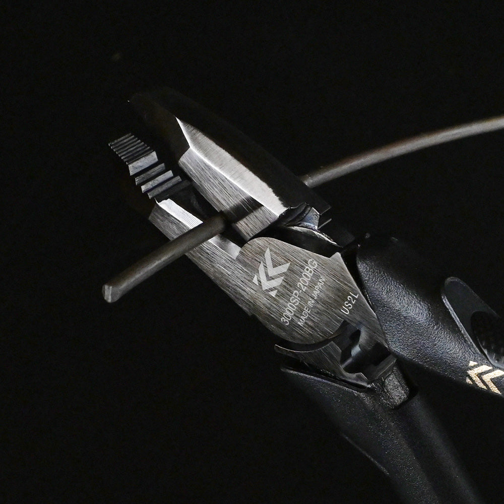 [3000SP-200BG] KUROKIN 黒金(Black & Gold) テコペン偏芯パワーペンチ 200mm 単品1丁
