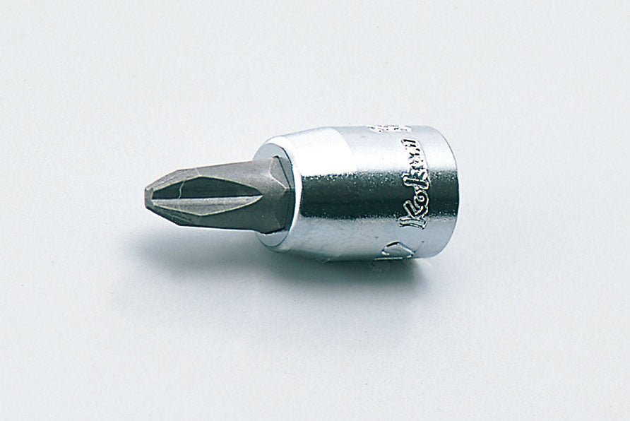 [2000.28-4] Ko-ken(コーケン) 1/4"(6.35mm)SQ. プラスビットソケット 全長28mm No.4 単品1本 - MisakaZoo