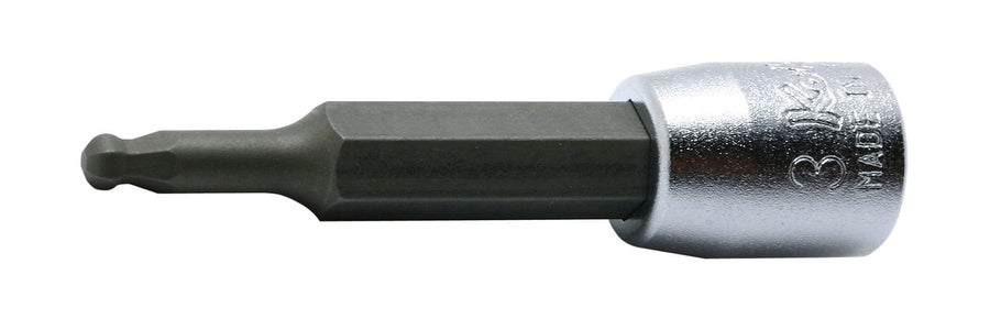 [2011M.50-3] Ko-ken(コーケン) 1/4"(6.35mm)SQ. ヘックスビットソケット(ボールポイント) 全長50mm 3mm 単品1本 - MisakaZoo