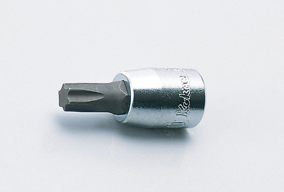 [2025.28-T10] Ko-ken(コーケン) 1/4"(6.35mm)SQ. トルクスビットソケット 全長28mm T10 単品1本 - MisakaZoo