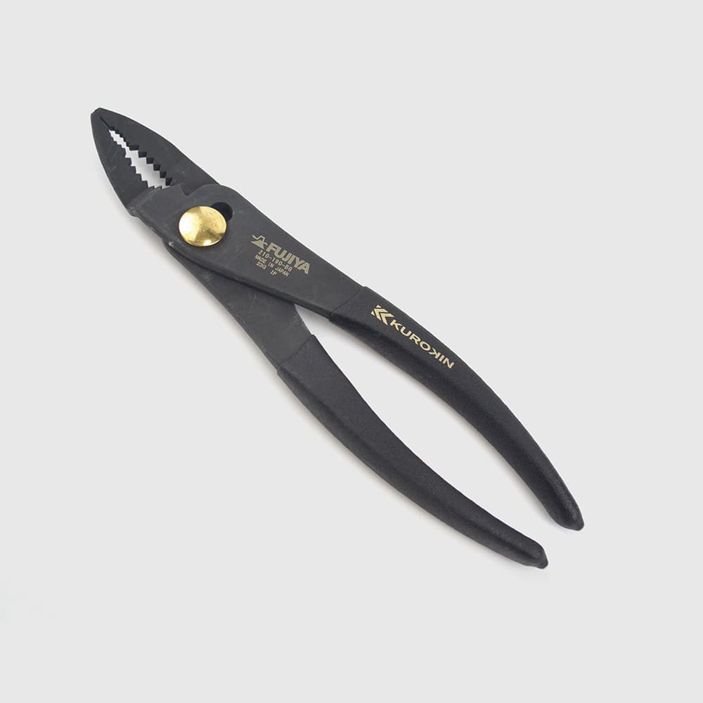 [210-190-BG] KUROKIN 黒金(Black & Gold) 薄型コンビネーションプライヤー（ベント） 単品1丁 - MisakaZoo