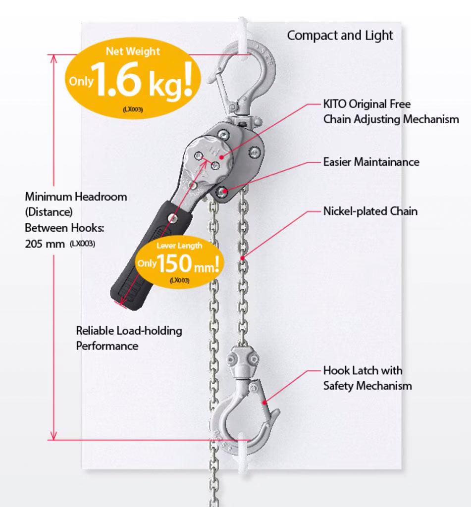 キトー(Kito) Lever block LX005 500kg – MisakaZoo