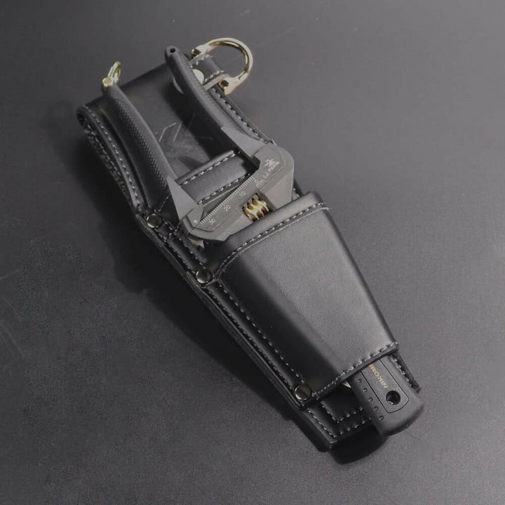 [AH-62BG] KUROKIN 黒金(Black & Gold) ホルダー2段 LIGHT PU LEATHER SERIES 単品1個