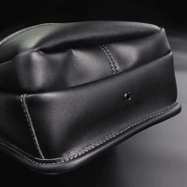 [AB-22BG] KUROKIN 黒金(Black & Gold) 腰袋2段 LIGHT PU LEATHER SERIES 単品1個