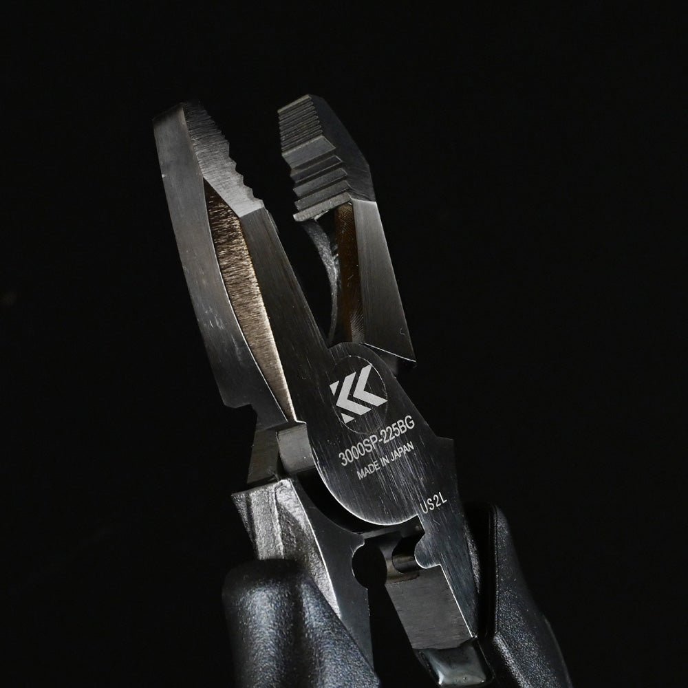 [3000SP-225BG] KUROKIN 黒金(Black & Gold) テコペン偏芯パワーペンチ 225mm 単品1丁 - MisakaZoo